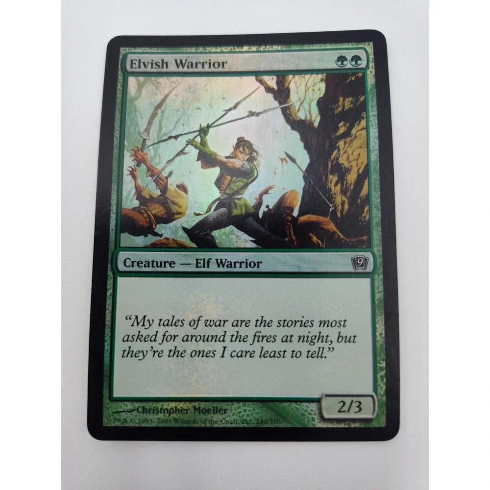 MTG FOIL Elvish Warrior 9th Edition 240 BK Edge Christopher Moeller BG.1WA1902